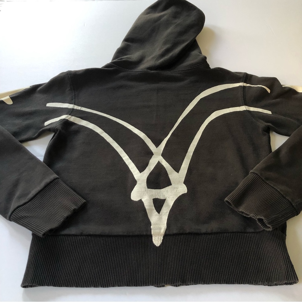 Levi’s Type 1 hoodie, rare, black with white star graphic zip front goth size XS